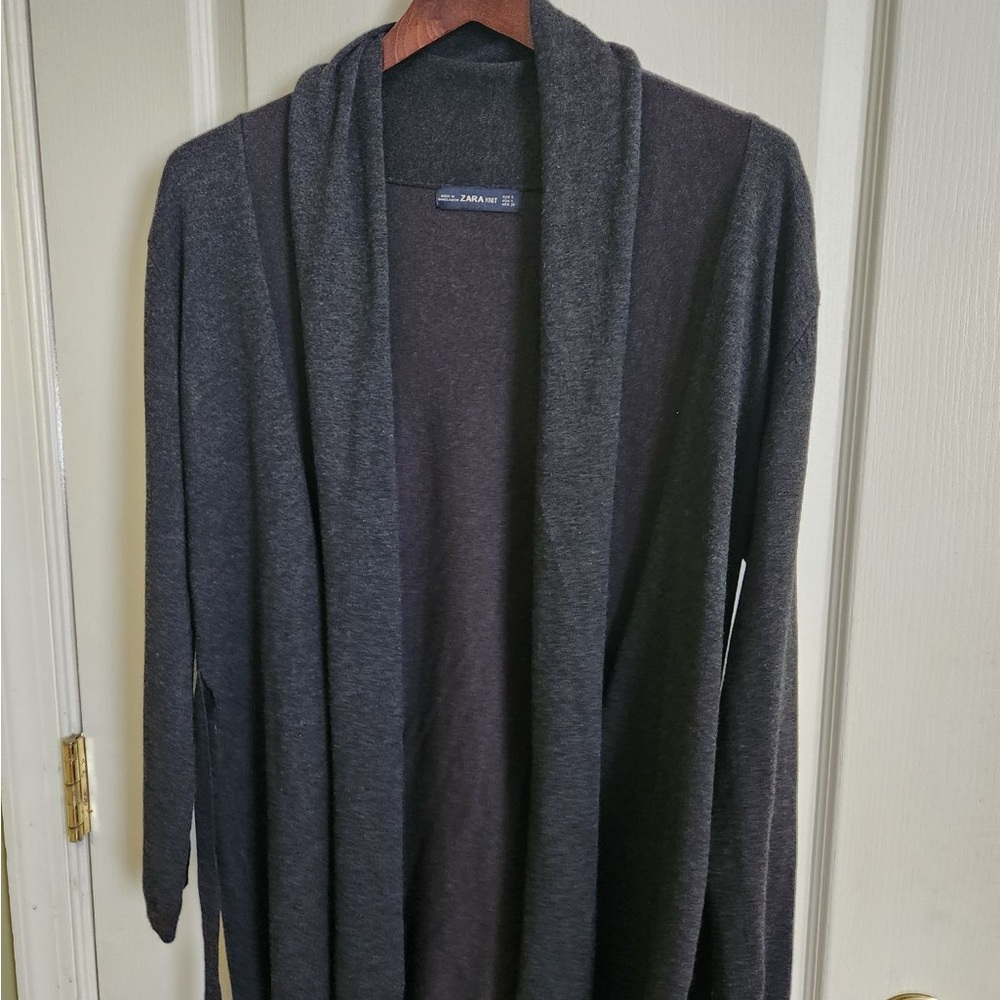 Zara Charcoal Knit Cardigan